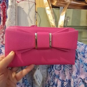 Betsey Johnson Pink Bow Wristlet